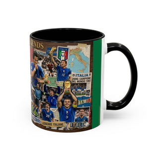 Azzurri Legends Italy Soccer Collage Accent Coffee Mug | Football Icons