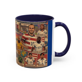 US Men's National Team Soccer Legends Mug | Vintage Collage, Soccer Players