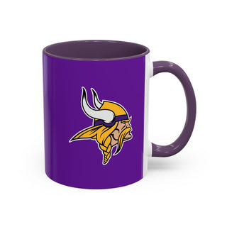 Minnesota Vikings Accent Coffee Mug – Purple & Yellow Team Logo 11/15oz