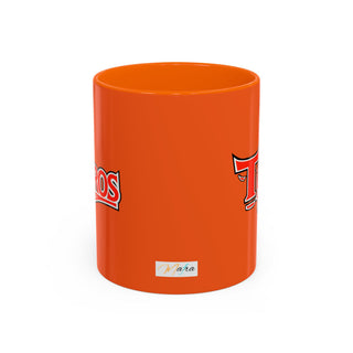 Toros Logo Accent Mug | Orange Black 11oz 15oz Ceramic