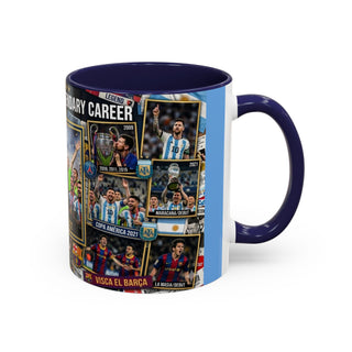 Lionel Messi Legendary Career Mug | World Cup Champion 2022 Accent Coffee Mug