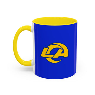Los Angeles Rams Blue & Yellow Accent Coffee Mug — Team Logo Fan Mug