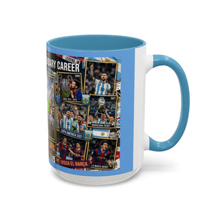 Lionel Messi Legendary Career Mug | World Cup Champion 2022 Accent Coffee Mug