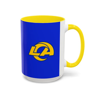 Los Angeles Rams Blue & Yellow Accent Coffee Mug — Team Logo Fan Mug