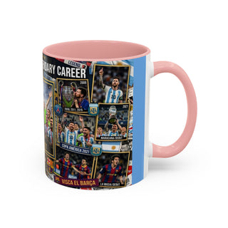 Lionel Messi Legendary Career Mug | World Cup Champion 2022 Accent Coffee Mug