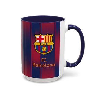 FC Barcelona Crest Coffee Mug | Accent Team Stripe Mug