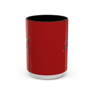 Tampa Bay Buccaneers Accent Coffee Mug - Red & Black Team Logo 11/15oz