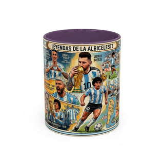 Argentina Soccer Legends Collage Mug | Accent Coffee Mug