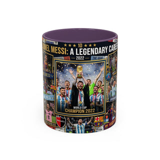 Lionel Messi Legendary Career Mug | World Cup Champion 2022 Accent Coffee Mug