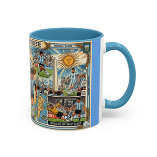 Argentina Soccer Legends Collage Mug | Accent Coffee Mug