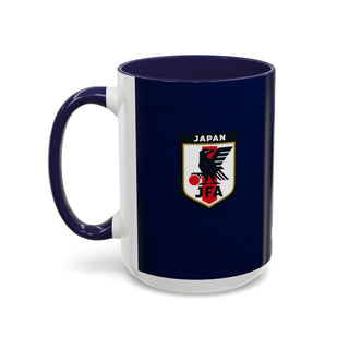 Japan Football Crest Mug | JFA Soccer Emblem Accent Coffee Mug