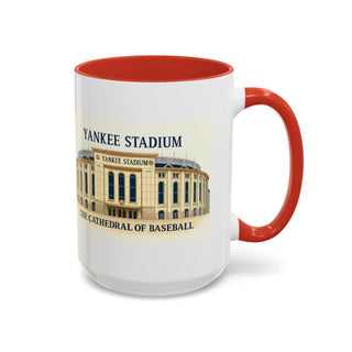 Yankee Stadium Illustration Accent Coffee Mug | Baseball Fan, Sports Collectible