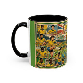 Brasil Soccer Legends Collage Mug | Accent Coffee Mug 11/15oz