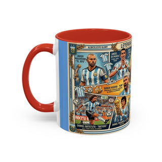 Argentina Soccer Legends Collage Mug | Accent Coffee Mug