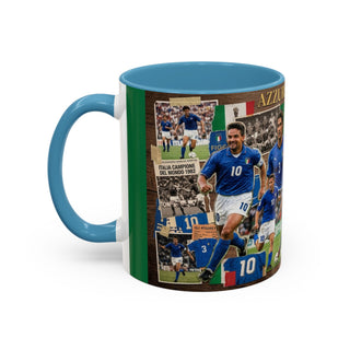 Azzurri Legends Italy Soccer Collage Accent Coffee Mug | Football Icons