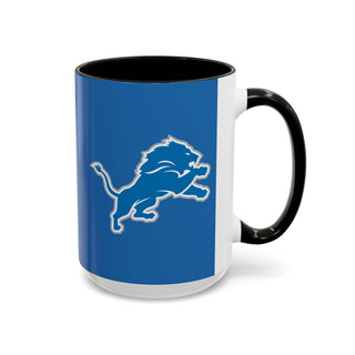 Detroit Lions Accent Coffee Mug — Blue & Black Interior (11/15oz)