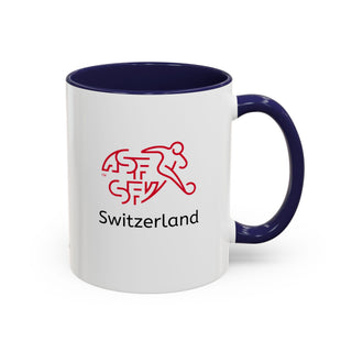 Switzerland Alpine Heritage Coffee Mug | Swiss Mountains, Edelweiss Accent