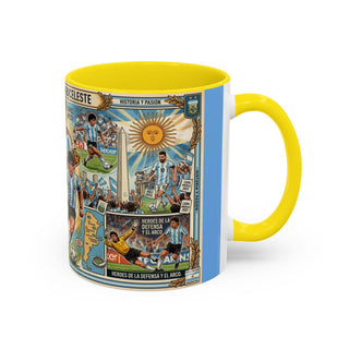 Argentina Soccer Legends Collage Mug | Accent Coffee Mug