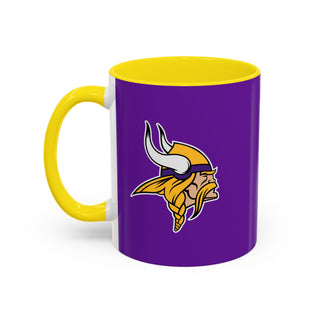 Minnesota Vikings Accent Coffee Mug – Purple & Yellow Team Logo 11/15oz